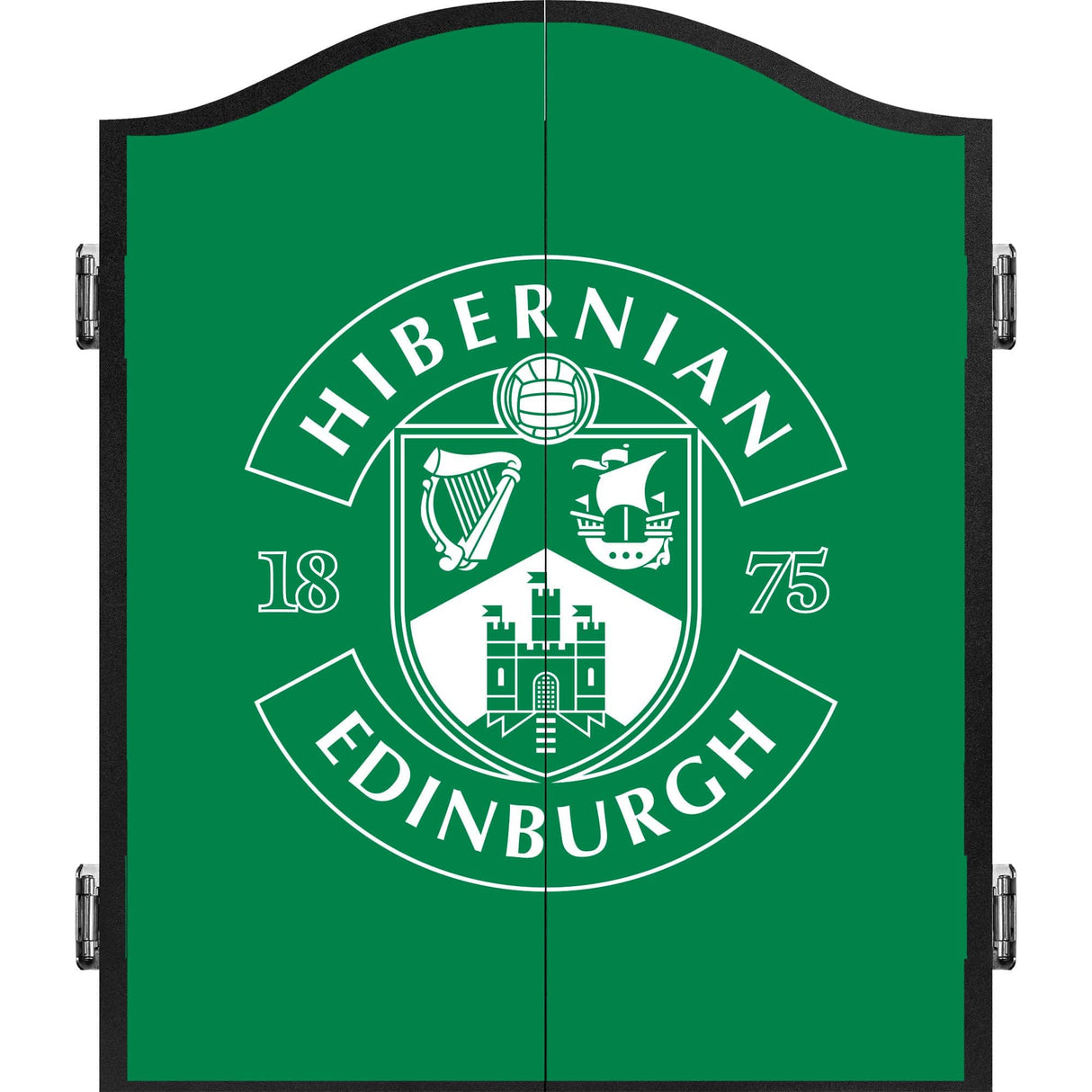 Hibernian FC - Official Licensed - Dartboard Cabinet - C1 - Green Crest