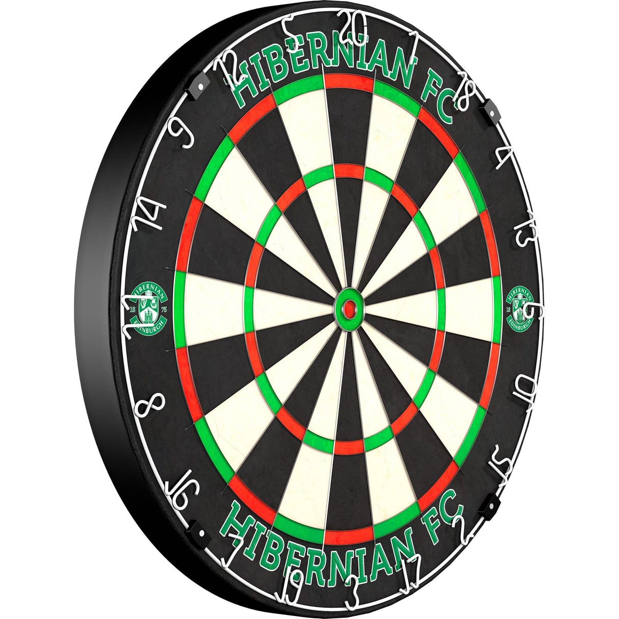 Hibernian FC - Official Licensed - Professional Dartboard - Crest and Wordmark