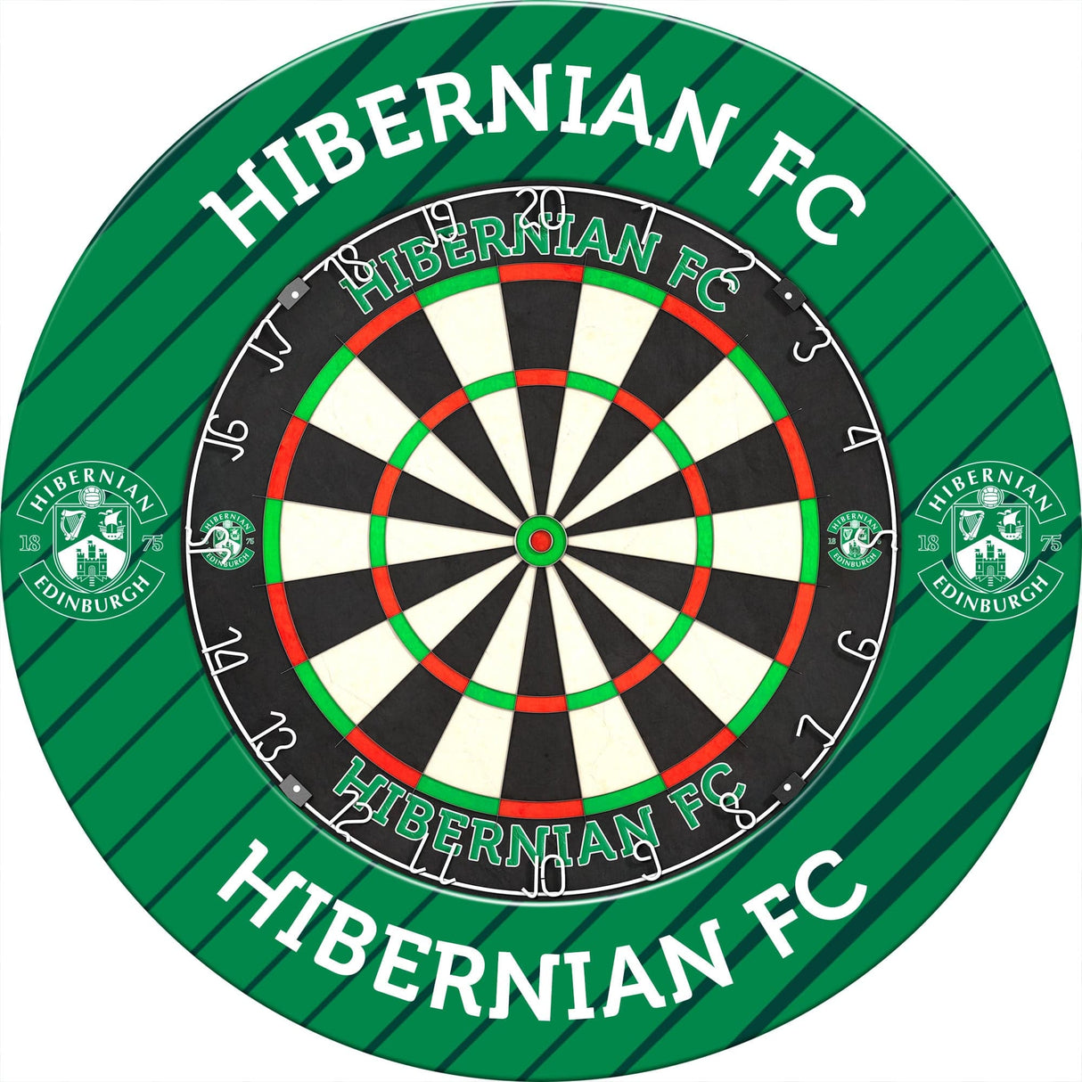 Hibernian FC - Official Licensed - Dartboard Surround - S1 - Stripe Crest