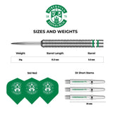Hibernian FC - Official Licensed - Steel Tip Darts - Tungsten - 24g 24g