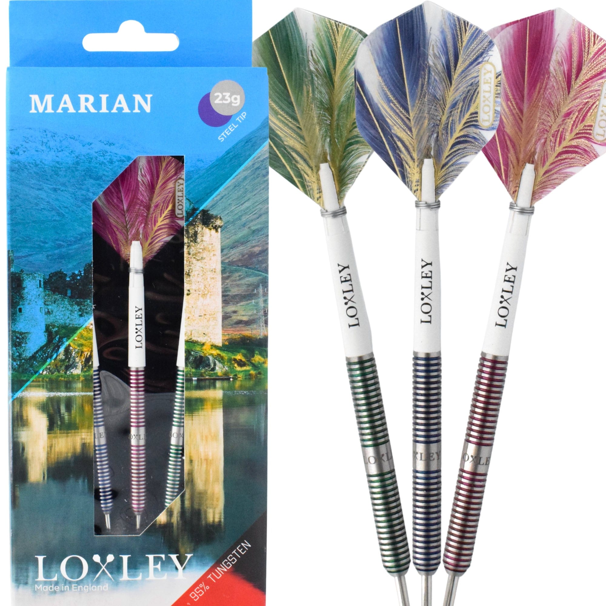 Loxley Marian Darts Steel Tip 3 Colour Barrels