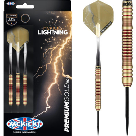 McKicks Premium Gold Darts - Steel Tip - 90% 23g