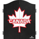 Mission Dartboard Cabinet - Canada Design - Black - Maple Leaf