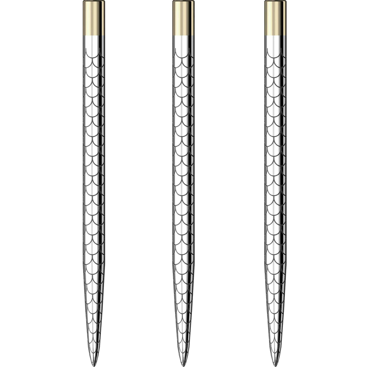 Mission Laser Plus - Steel Tip - Lasered Spare Points - Fan Mosaic - Silver 38mm