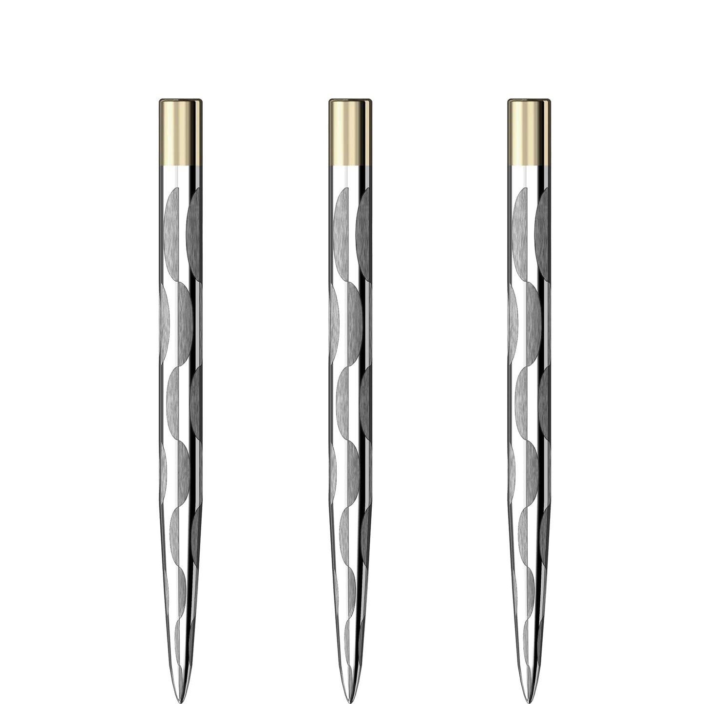 Mission Laser Plus - Steel Tip - Lasered Spare Points - Solid Arc - Silver 32mm