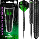 Mission Martin Lukeman Darts - Steel Tip -  90% - Smash - Black Titanium 25g