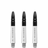 Mission Sabre Shafts - Polycarbonate Dart Stems - White - Black Top Short