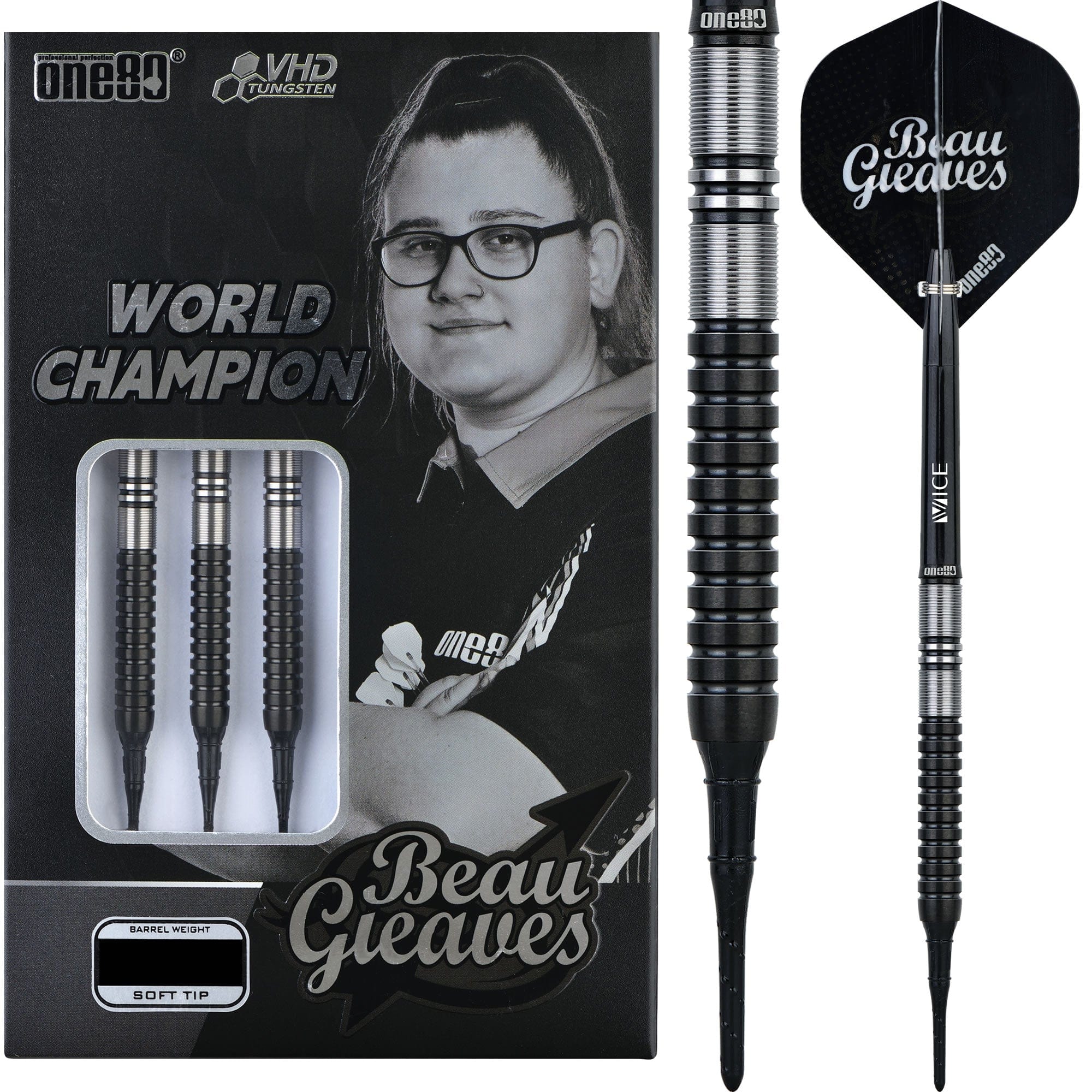 【再入荷】 - Darts Greaves Beau One80 Soft Edition Black - VHD - Tip ダーツ
