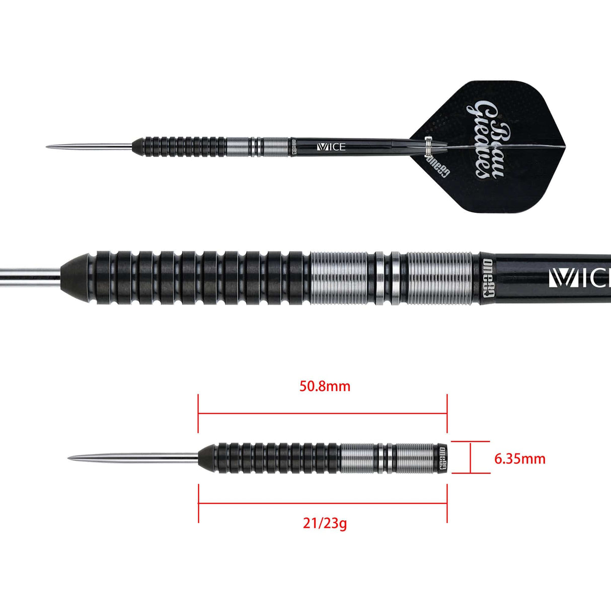 One80 Beau Greaves Darts - Steel Tip - VHD - Black Edition
