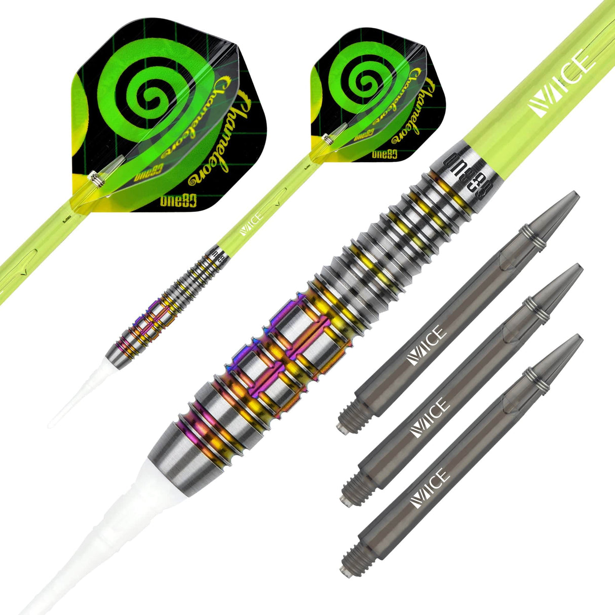 One80 Chameleon Darts - Soft Tip - Emerald - 20g 20g