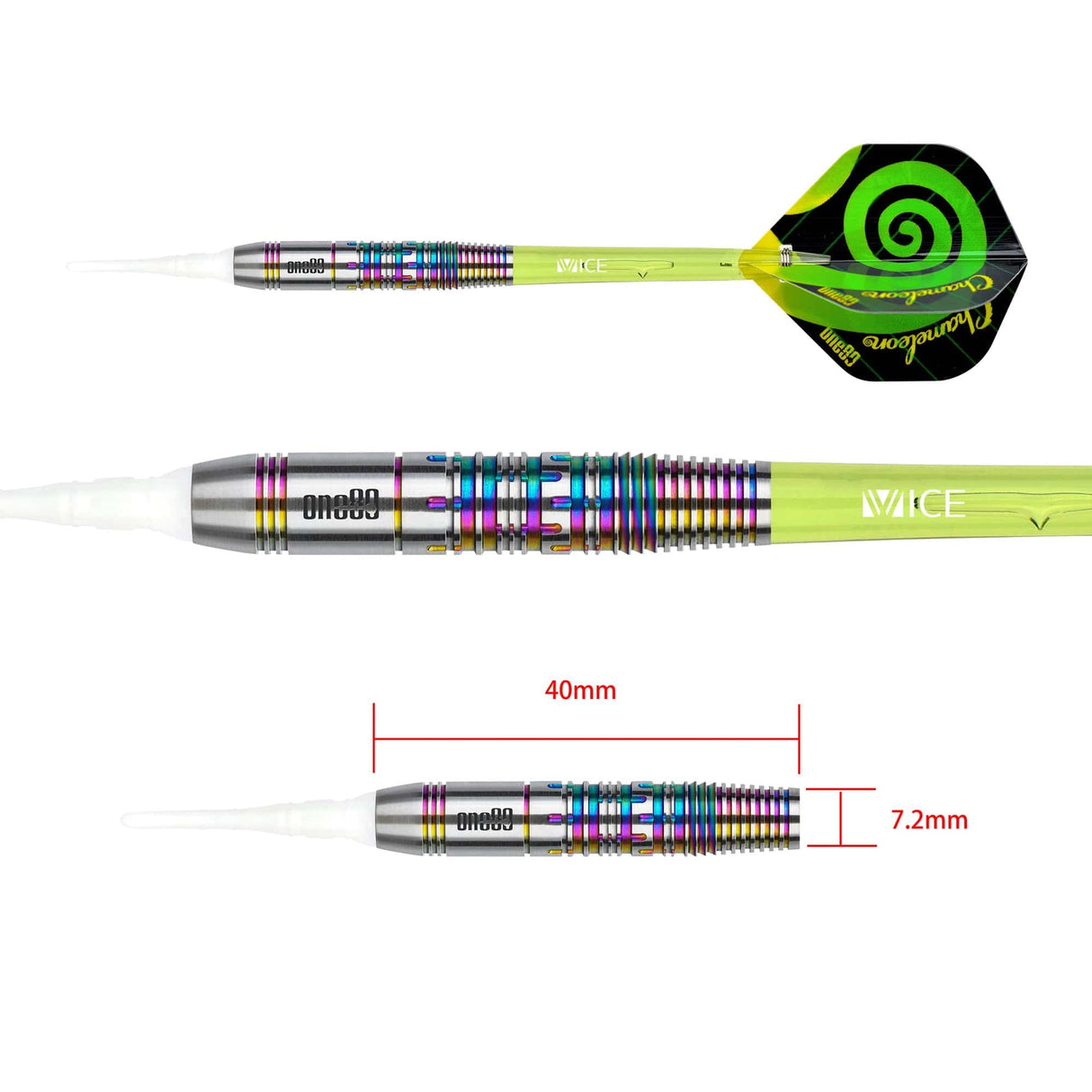 One80 Chameleon Darts - Soft Tip - Peridot - 18g 18g