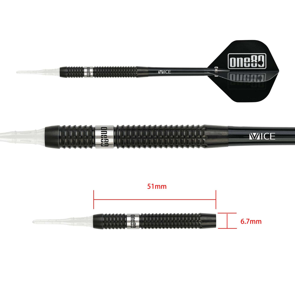One80 Jondy Chong Darts - Soft Tip - V2 - The Gold Scorpion - Black - 21g 21g