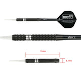 One80 Jondy Chong Darts - Soft Tip - V2 - The Gold Scorpion - Black - 21g 21g