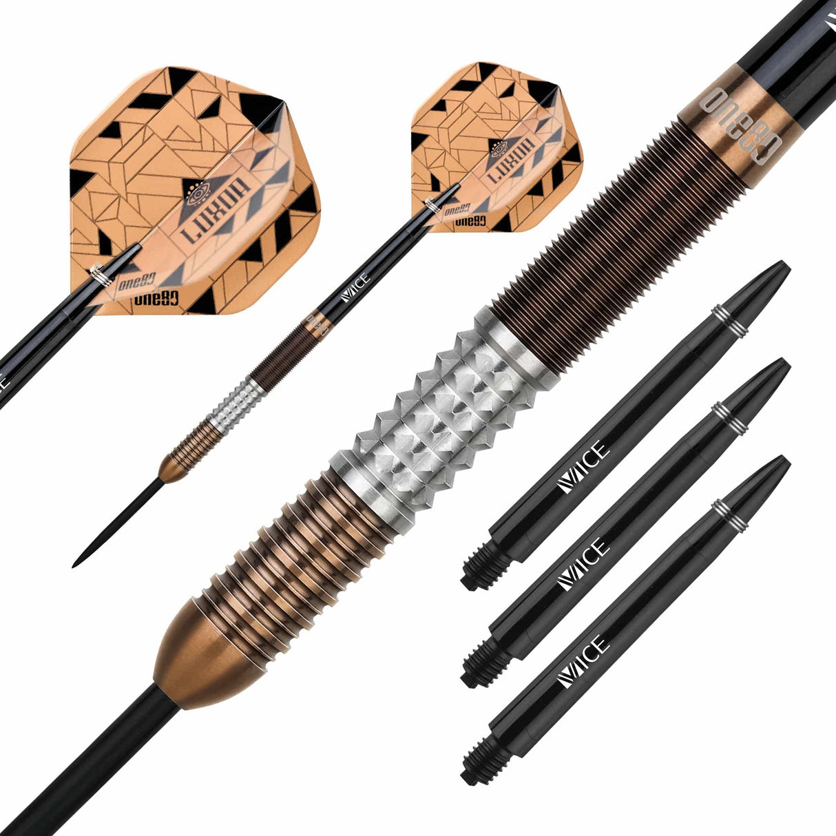 One80 Luxor Alpha Darts - Steel Tip - Bronze