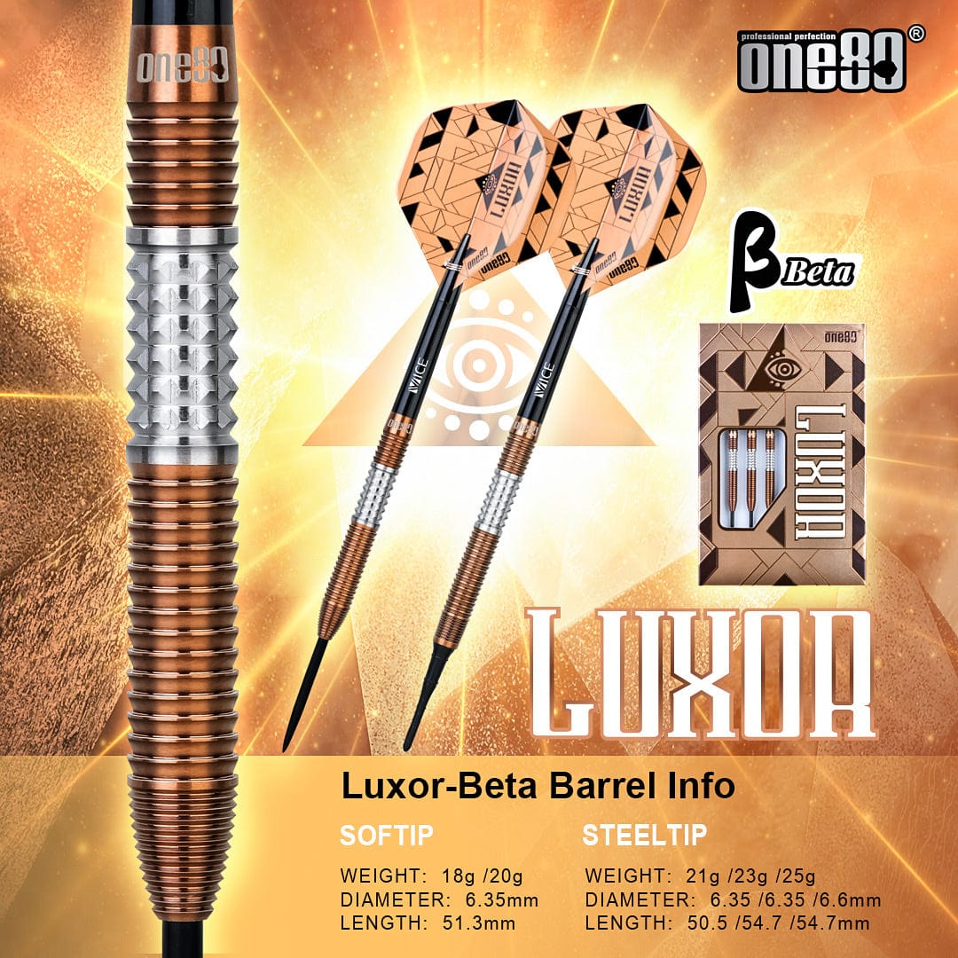 One80 Luxor Beta Darts - Steel Tip - Bronze