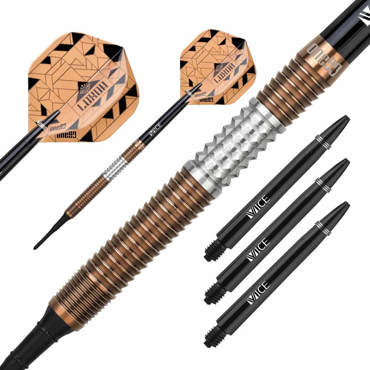One80 Luxor Beta Darts - Soft Tip - Bronze