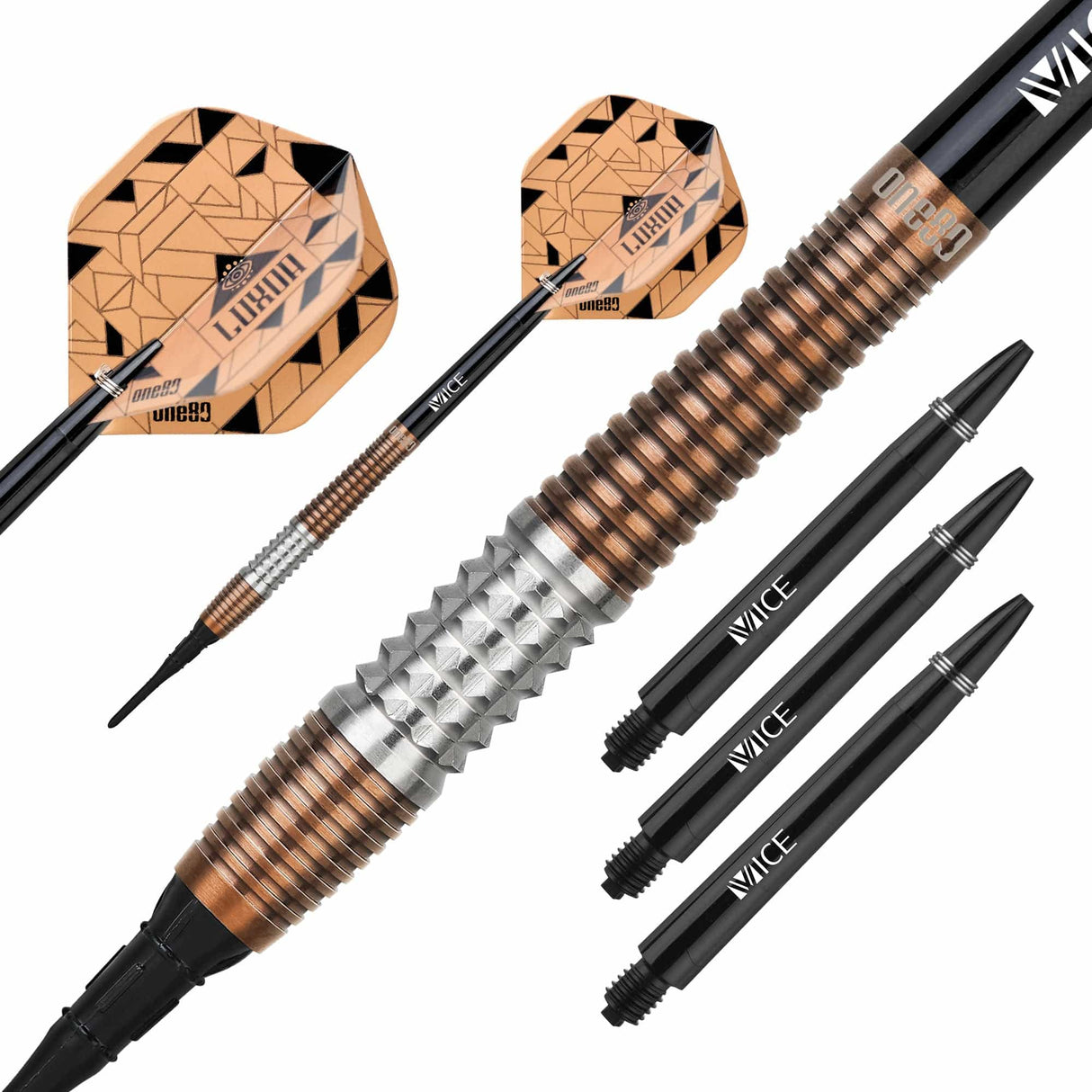 One80 Luxor Gamma Darts - Soft Tip - Bronze