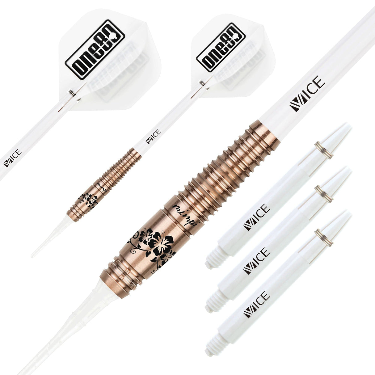 One80 Sakuma Hiromi Darts - Soft Tip - Mimpi - Signature - Rose Gold - 16.5g 16g