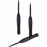 One80 Raise B Darts - Steel Tip - Black - Purple Rings