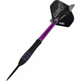 One80 Raise B Darts - Steel Tip - Black - Purple Rings