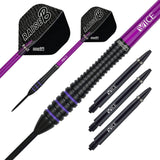 One80 Raise B Darts - Steel Tip - Black - Purple Rings
