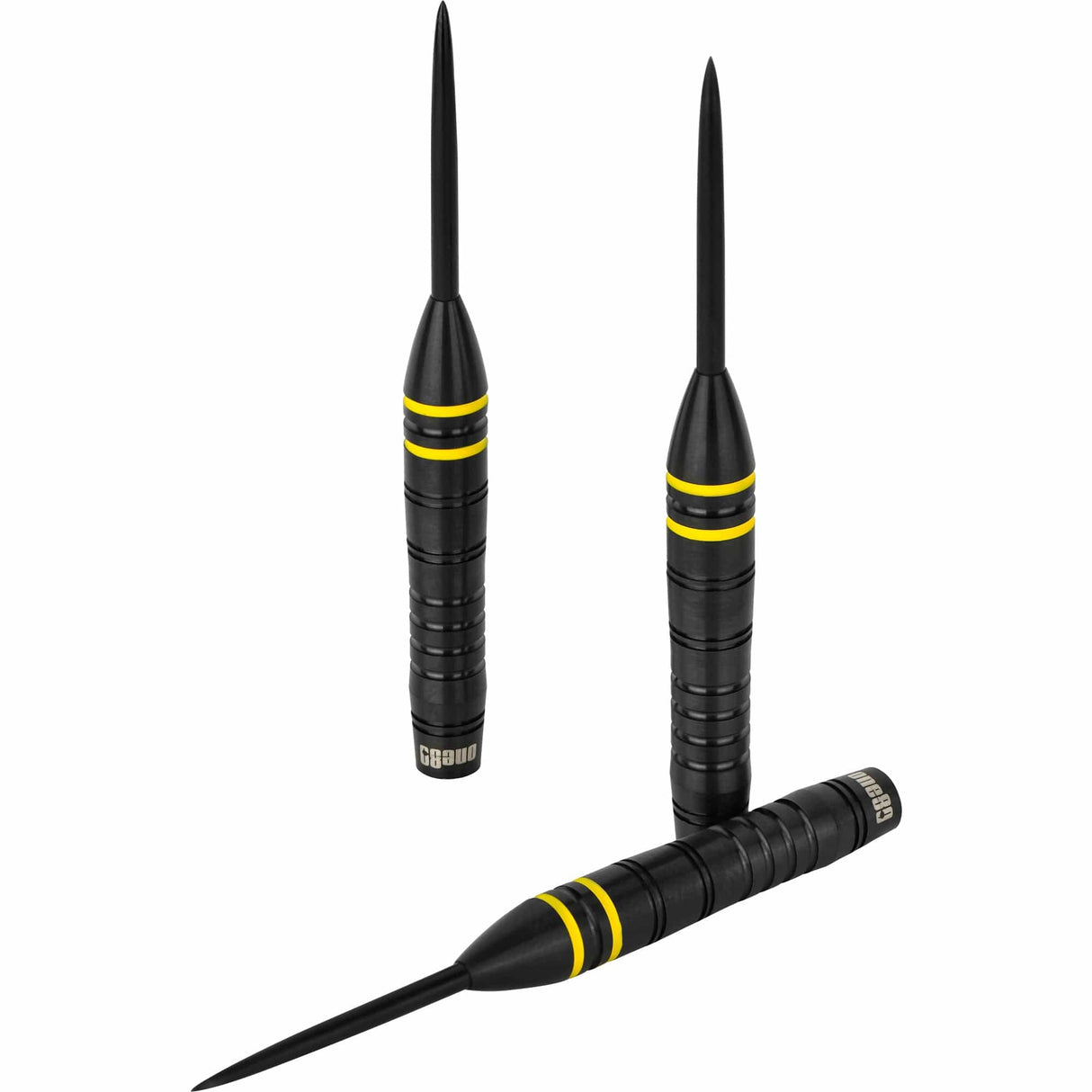 One80 Raise B Darts - Steel Tip - Black - Yellow Rings