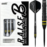 One80 Raise B Darts - Steel Tip - Black - Yellow Rings 21g