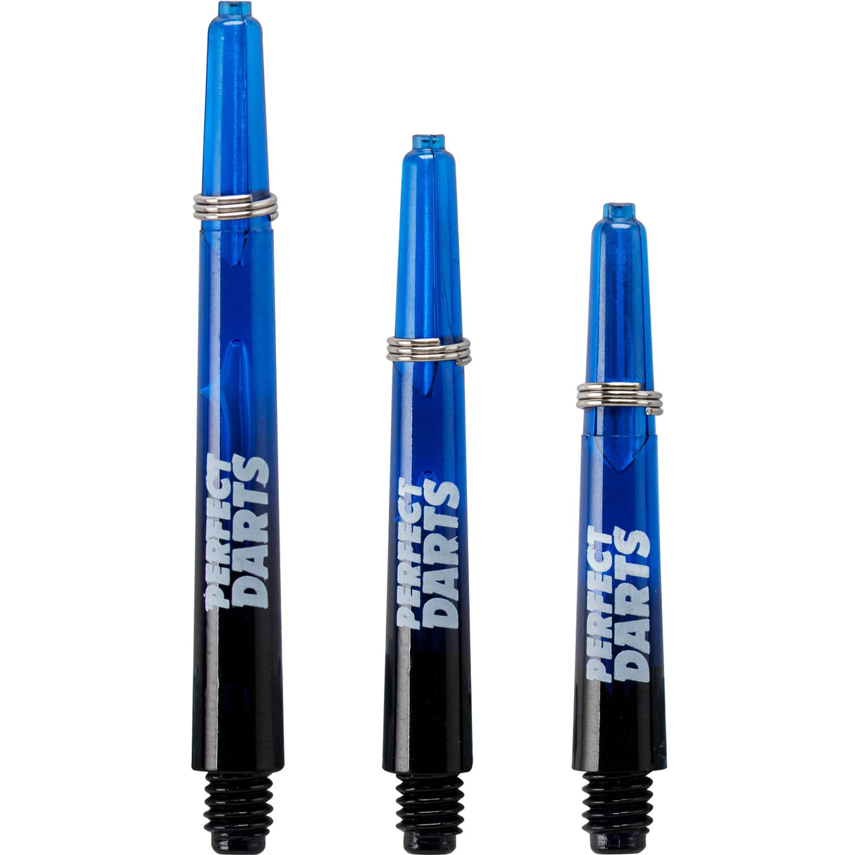 Perfect Darts - Two Tone Shafts - Polycarbonate - Black & Blue - 3 Sets Pack