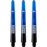 Perfect Darts - Two Tone Shafts - Polycarbonate - Black & Blue - 3 Sets Pack Medium