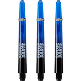 Perfect Darts - Two Tone Shafts - Polycarbonate - Black & Blue - 3 Sets Pack Medium