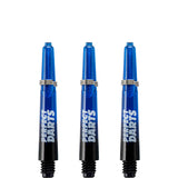 Perfect Darts - Two Tone Shafts - Polycarbonate - Black & Blue - 3 Sets Pack Short