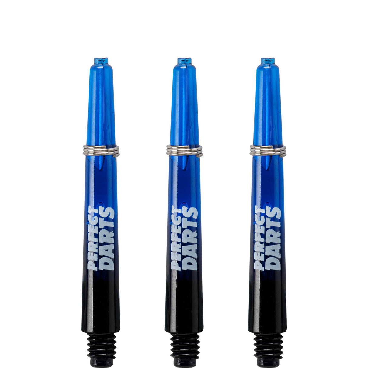 Perfect Darts - Two Tone Shafts - Polycarbonate - Black & Blue - 3 Sets Pack Tweenie