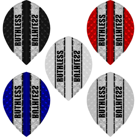 Ruthless - Clear Panel Embossed - Dart Flights - 100 Micron - Pear