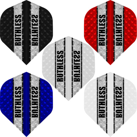 Ruthless - Clear Panel Embossed - Dart Flights - 100 Micron - No2 - Std