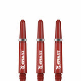 Ruthless Deflectagrip Dart Shafts - Nylon Stems with Springs - Red Short