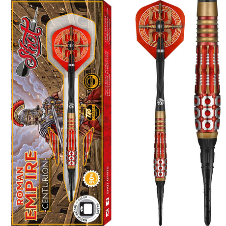 Shot Roman Empire Darts - Soft Tip Tungsten - Centurion 18g