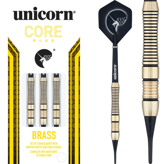 Unicorn Core Plus Win Darts - Soft Tip Brass - Style 1 - Scallop 16g