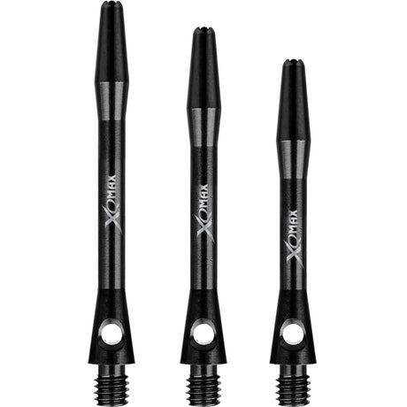 XQMax Aluminium Dart Shafts - Metal Dart Stems - Black