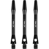 XQMax Aluminium Dart Shafts - Metal Dart Stems - Black Medium