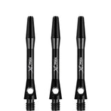 XQMax Aluminium Dart Shafts - Metal Dart Stems - Black Short