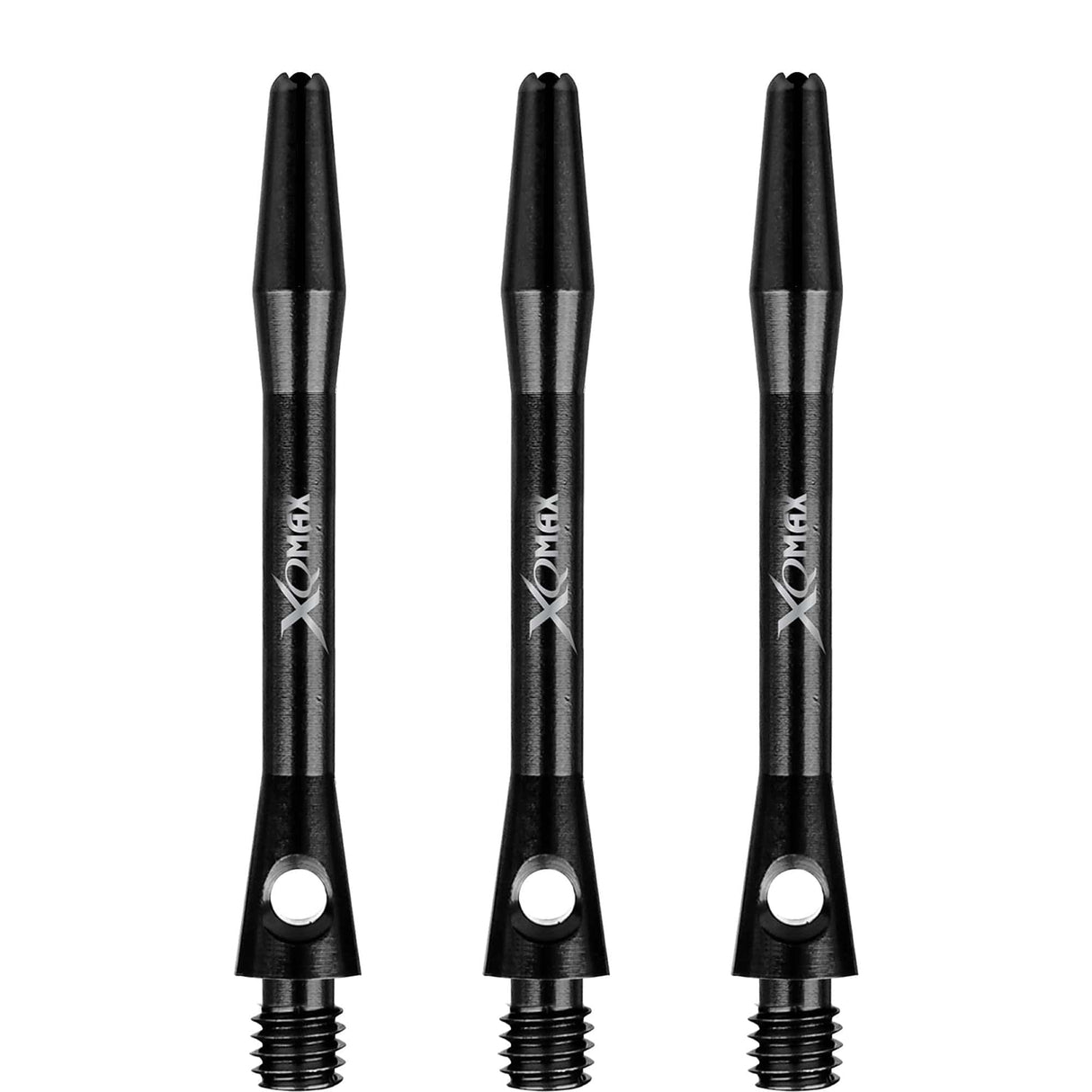 XQMax Aluminium Dart Shafts - Metal Dart Stems - Black Tweenie