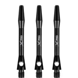 XQMax Aluminium Dart Shafts - Metal Dart Stems - Black Tweenie