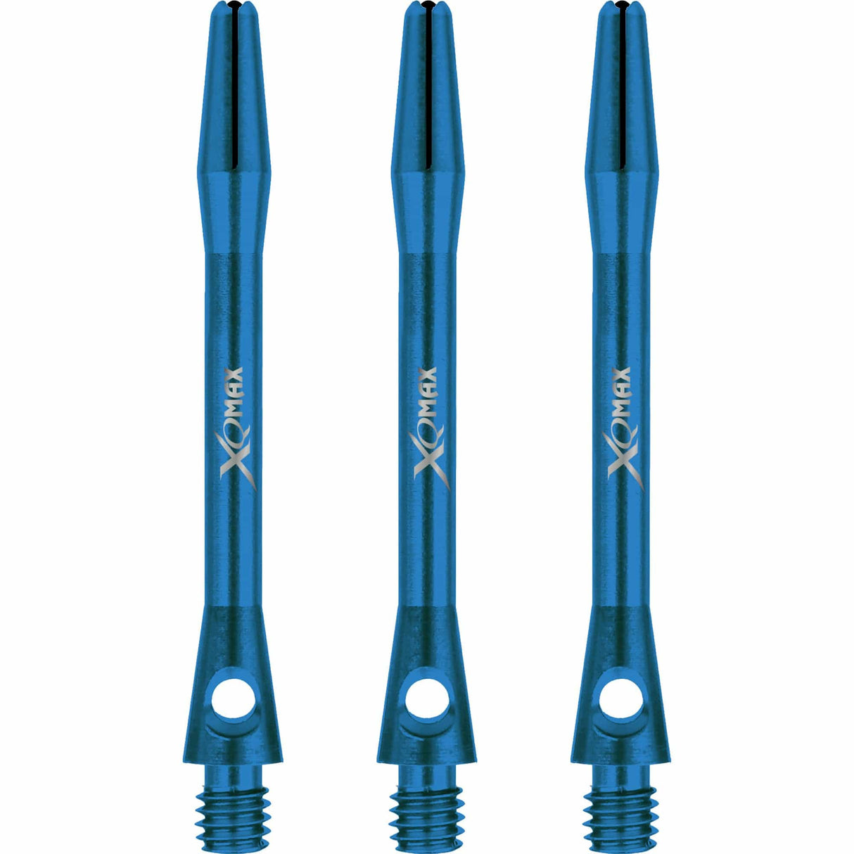 XQMax Aluminium Dart Shafts - Metal Dart Stems - Blue Medium