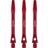 XQMax Aluminium Dart Shafts - Metal Dart Stems - Red Medium