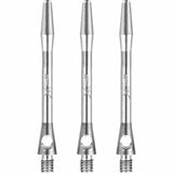 XQMax Aluminium Dart Shafts - Metal Dart Stems - Silver Medium