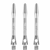 XQMax Aluminium Dart Shafts - Metal Dart Stems - Silver Tweenie