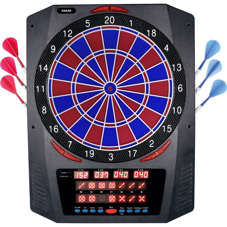 XQMax Electronic Dartboard - Mulitplayer - with 6 Darts - 36 Games - Dakar